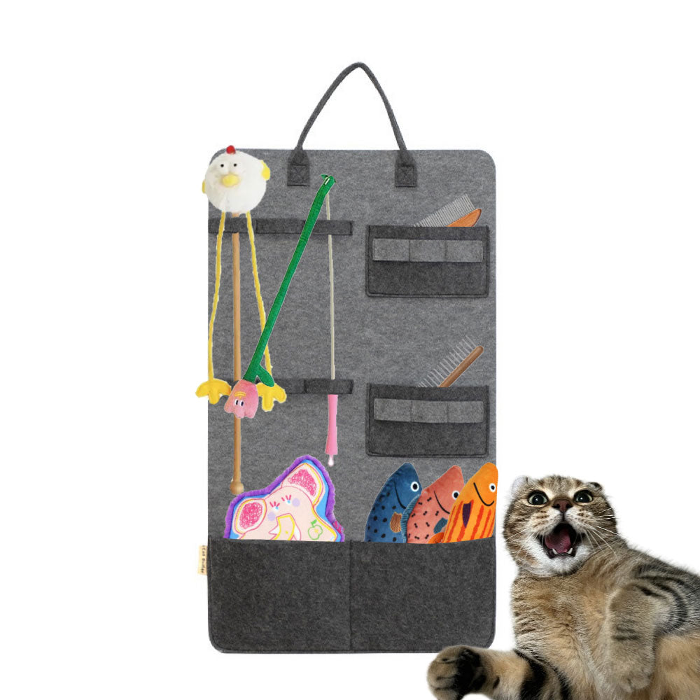 Cat Teaser Toy Storage Dark Hanging Bag